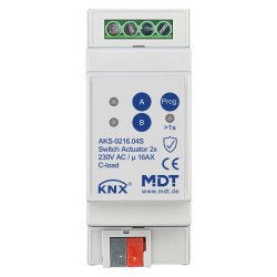 MDT AKS-0216.04S KNX-Schaltaktor Standard 16 A | 2-fach, Secure