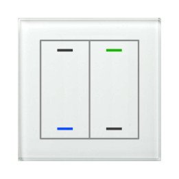 MDT GTL-2T0W.02S KNX-Glastaster II Light m. Temperatursensor | 2-fach,