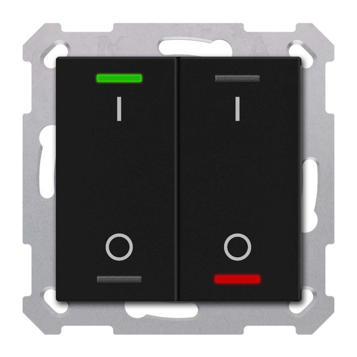 MDT TAL-55T2B06.02S KNX-Tastsensor Light 55 m. Temperaturs. | 2-fach, 