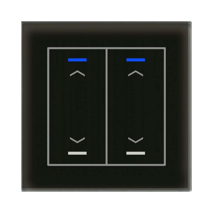 MDT GTL-20AS.02S KNX-Glastaster II Light | 2-fach, Pfeile, Secure | gl