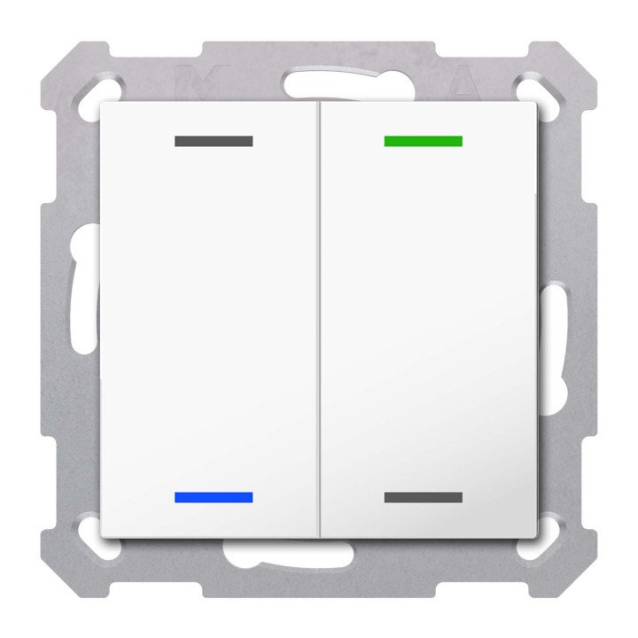 MDT TAL-55T2002.02S KNX-Tastsensor Light 55 m. Temperaturs. | 2-fach, 