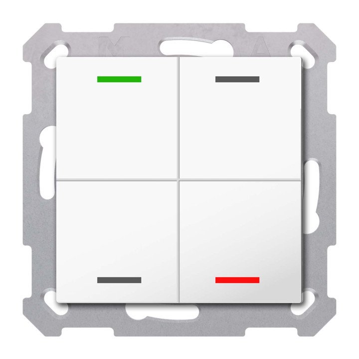 MDT TAL-5504002.02S KNX-Tastsensor Light 55 | 4-fach, neutral, Secure 
