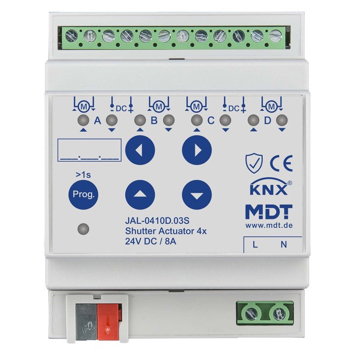 MDT JAL-0410D.03S KNX Jalousieaktor 24 V DC | 4-fach, Secure | AVS Dom