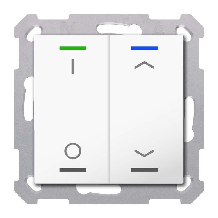 MDT TAL-55T2D02.02S KNX-Tastsensor Light 55 m. Temperaturs. | 2-fach, 