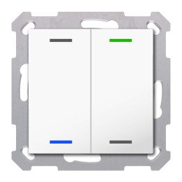 MDT TAL-5502002.02S KNX-Tastsensor Light 55 | 2-fach, neutral, Secure 