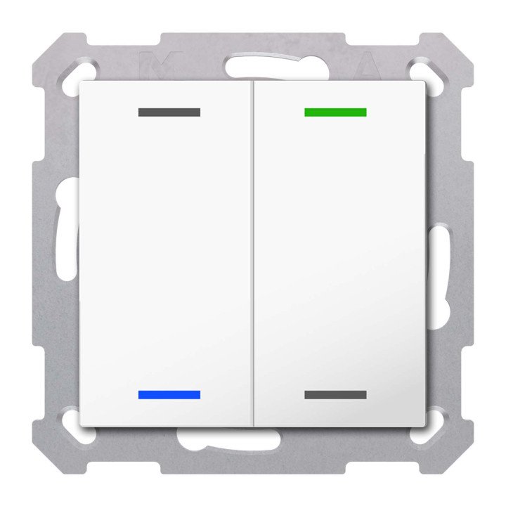 MDT TAL-5502002.02S KNX-Tastsensor Light 55 | 2-fach, neutral, Secure 