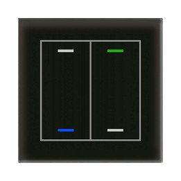 MDT GTL-2T0S.02S KNX-Glastaster II Light m. Temperatursensor | 2-fach,