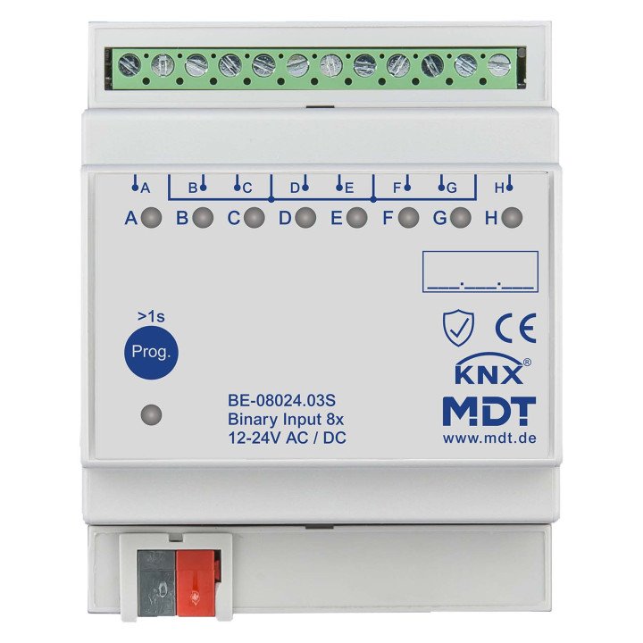 MDT BE-08024.03S KNX Binäreingang 24 V | 8-fach, Secure | AVS Domotec