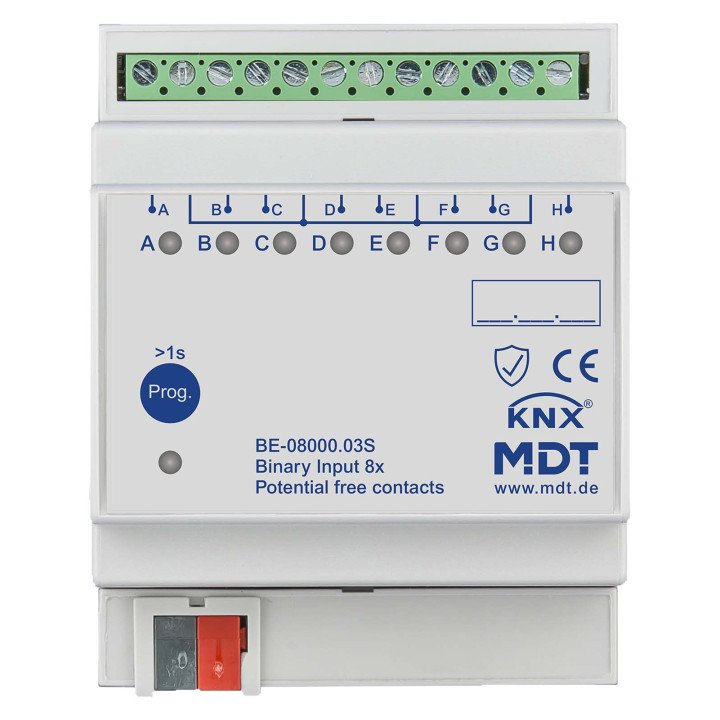 MDT BE-08000.03S KNX Binäreingang potentialfrei | 8-fach, Secure | AVS