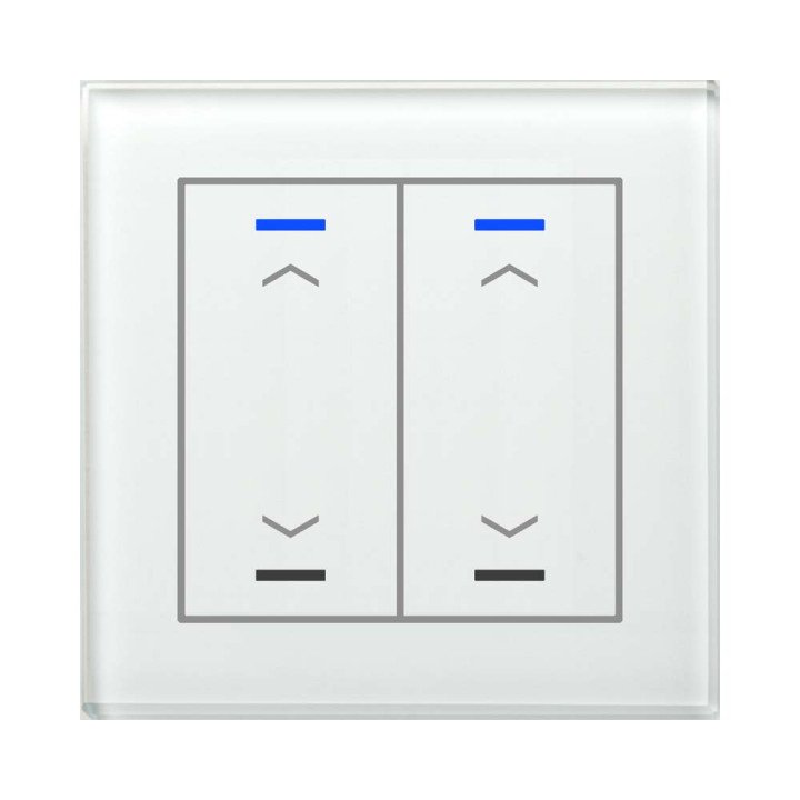 MDT GTL-20AW.02S KNX-Glastaster II Light | 2-fach, Pfeile, Secure | gl