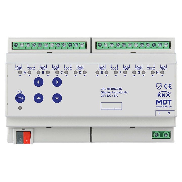 MDT JAL-0810D.03S KNX Jalousieaktor 24 V DC | 8-fach, Secure | AVS Dom