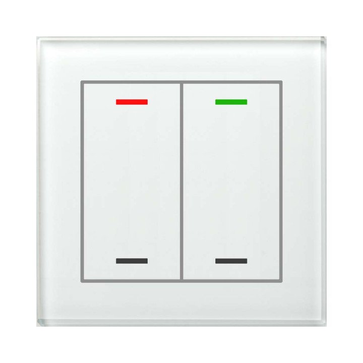 MDT GTL-200W.02S KNX-Glastaster II Light | 2-fach, neutral, Secure | g
