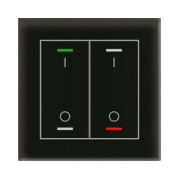 MDT GTL-2TBS.02S KNX-Glastaster II Light m. Temperatursensor | 2-fach,