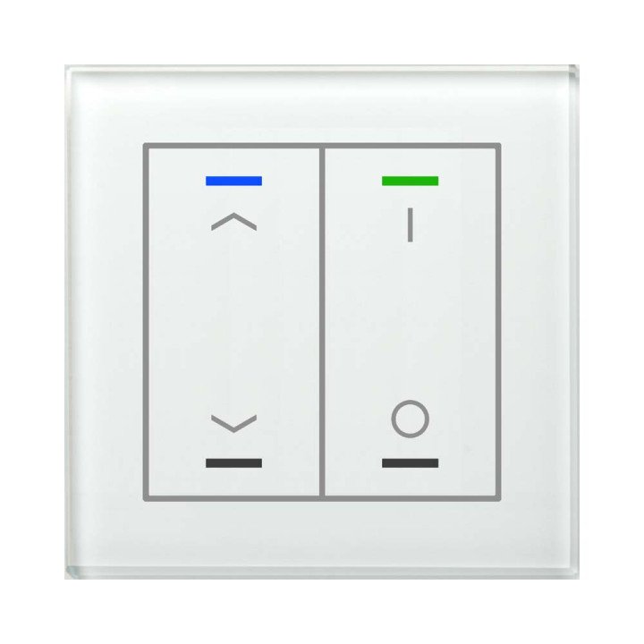 MDT GTL-2TCW.02S KNX-Glastaster II Light m. Temperatursensor | 2-fach,