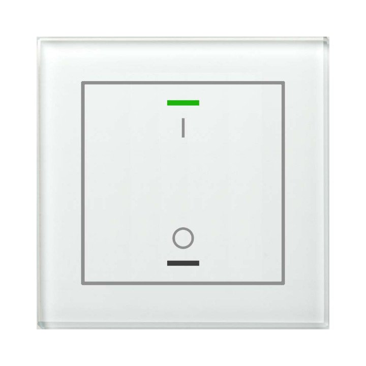 MDT GTL-1TBW.02S KNX-Glastaster II Light m. Temperatursensor | 1-fach,