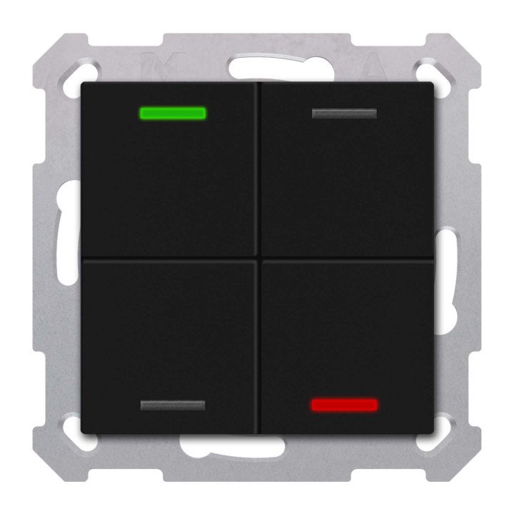 MDT TAL-55T4006.02S KNX-Tastsensor Light 55 m. Temperaturs. | 4-fach, 