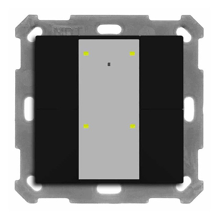 MDT RF-TA55A406.01 KNX-RF-Tastsensor | 4-fach | schwarz matt | AVS Dom
