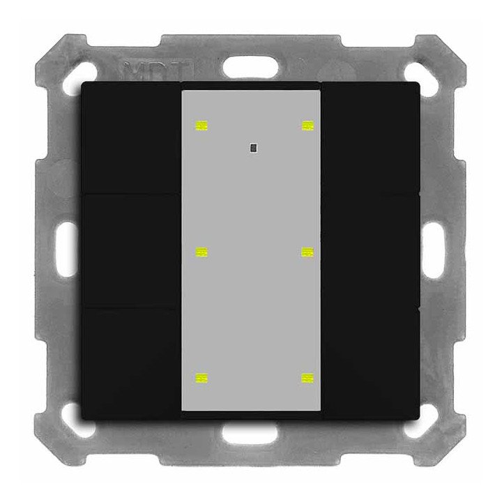 MDT RF-TA55A606.01 KNX-RF-Tastsensor | 6-fach | schwarz matt | AVS Dom