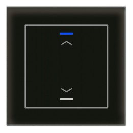 MDT BE-GTL10S.A1S KNX-Glastaster II Light | 1-fach, Pfeile | glas schw