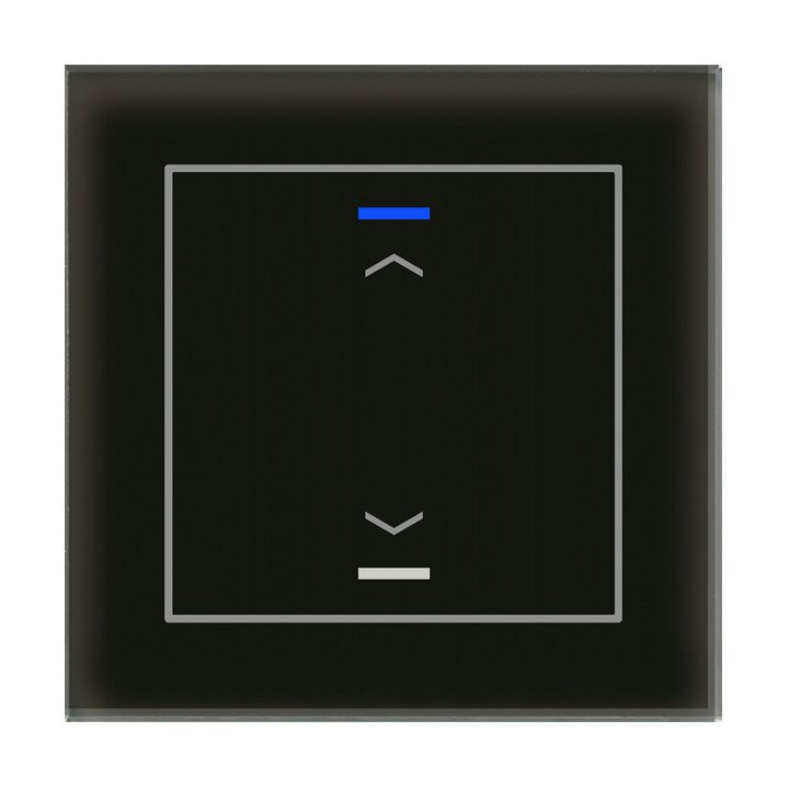 MDT BE-GTL10S.A1S KNX-Glastaster II Light | 1-fach, Pfeile | glas schw