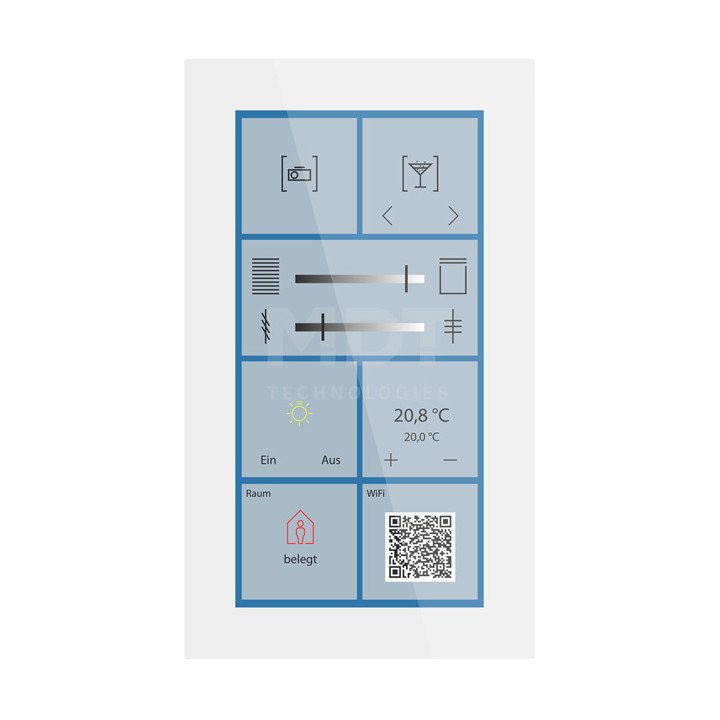 MDT BE-GTSP6TW.01S KNX Glas Touch Smart | Plus | glas weiß | AVS Domot