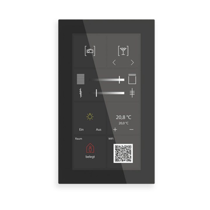MDT BE-GTSP6TS.01S KNX Glas Touch Smart | Plus | glas schwarz | AVS Do