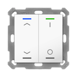MDT RF-TAL55T202.C1S KNX-RF+ Taster Light 55 Secure m. Temp. | 2-fach,