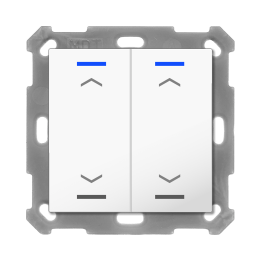 MDT RF-TAL55T202.A1S KNX-RF+ Taster Light 55 Secure m. Temp. | 2-fach,
