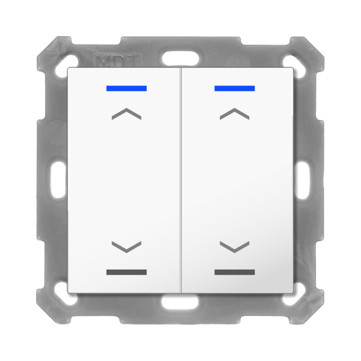 MDT RF-TAL55T202.A1S KNX-RF+ Taster Light 55 Secure m. Temp. | 2-fach,