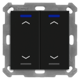 MDT RF-TAL55T206.A1S KNX-RF+ Taster Light 55 Secure m. Temp. | 2-fach,