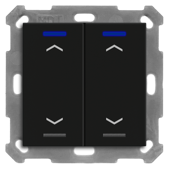 MDT RF-TAL55T206.A1S KNX-RF+ Taster Light 55 Secure m. Temp. | 2-fach,