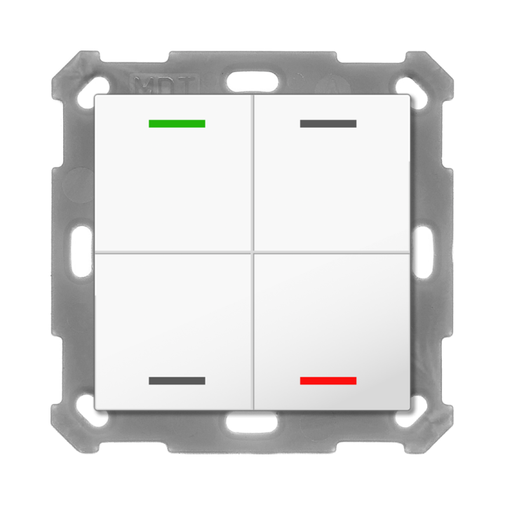 MDT RF-TAL55T402.01S KNX-RF+ Taster Light 55 Secure m. Temp. | 4-fach,