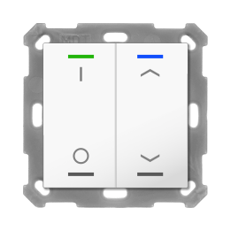MDT RF-TAL55T202.D1S KNX-RF+ Taster Light 55 Secure m. Temp. | 2-fach,