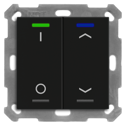 MDT RF-TAL55T206.D1S KNX-RF+ Taster Light 55 Secure m. Temp. | 2-fach,