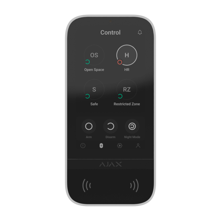 AJAX AJ-KEYPADTOUCHSCREEN — Clavier à écran tactile avec RFID | AVS Do