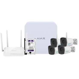 AJAX AJ-NVRKIT108B-2W — Kit de vidéosurveillance Ajax | AVS Domotec
