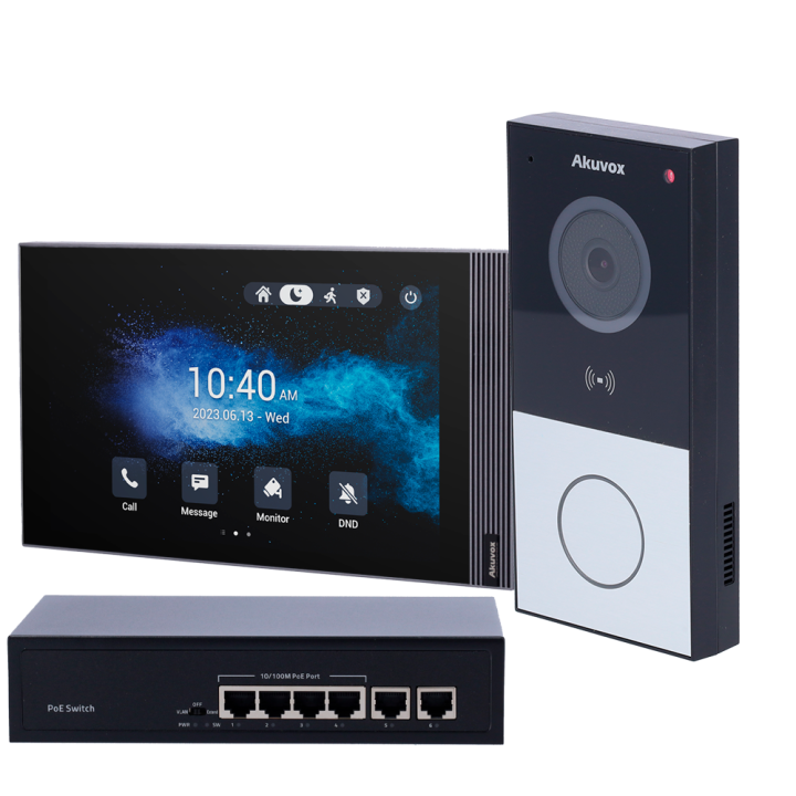 AKUVOX AK-KIT03-IP — Kit d'interphone vidéo de surface Linux | AVS Dom