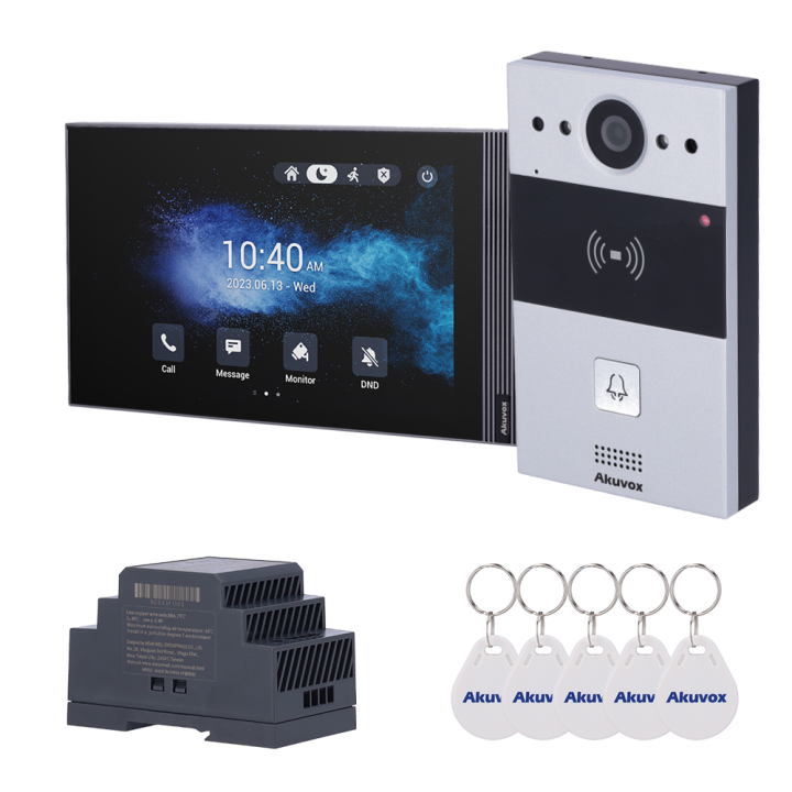 AKUVOX AK-KIT203 — Kit de portier vidéo Linux | AVS Domotec