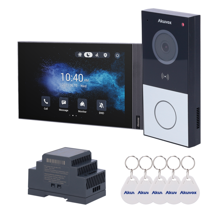 AKUVOX AK-KIT204 — Kit de portier vidéo Linux | AVS Domotec