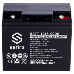SAFIRE BATT-1218-CCDR — Batterie rechargeable | AVS Domotec