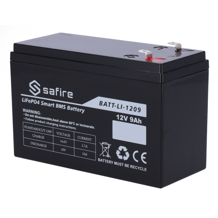 SAFIRE BATT-LI-1209 — Batterie rechargeable | AVS Domotec
