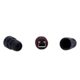 MARCA BLANCA CON-RJ45-GLAND-W-BLACK — Connecteur avec raccord industri