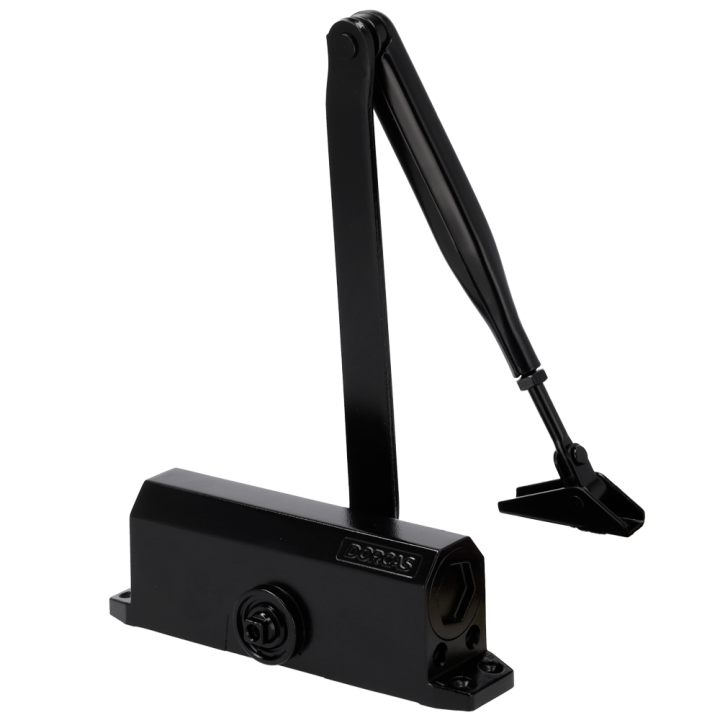 DORCAS DR-DC1-BLACK — Ferme-porte à bras articulé | AVS Domotec