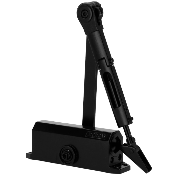 DORCAS DR-DC1-H-BLACK — Ferme-porte à bras articulé | AVS Domotec