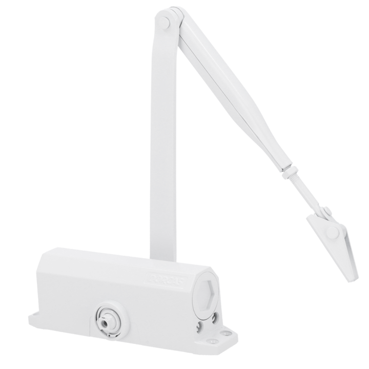 DORCAS DR-DC1-WHITE — Ferme-porte à bras articulé | AVS Domotec
