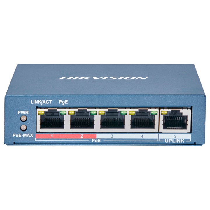 HIKVISION DS-3E0105P-E(B) — Switch de bureau Hikvision | AVS Domotec