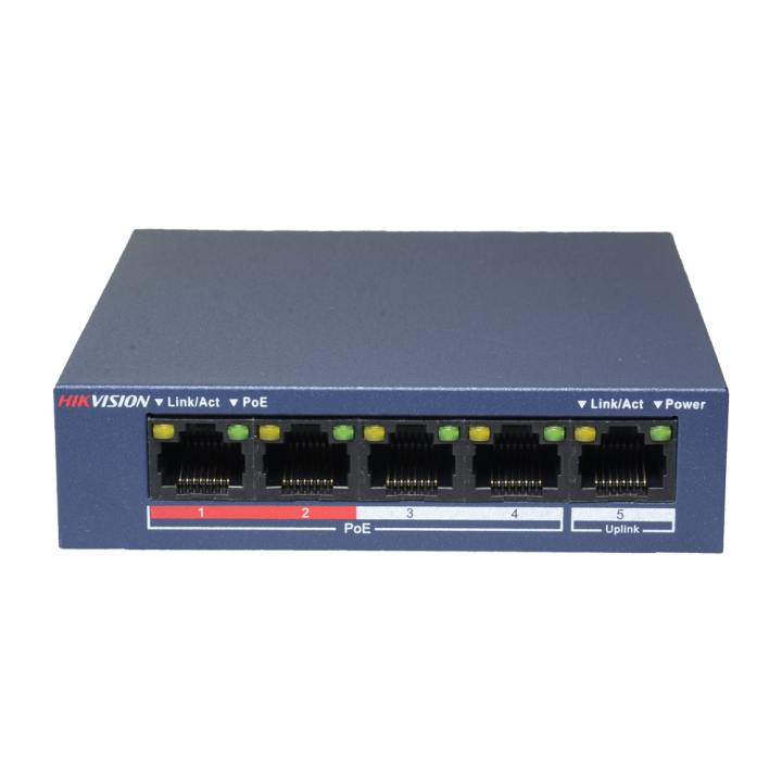 HIKVISION DS-3E0105P-E/M(B) — Switch de bureau Hikvision | AVS Domotec