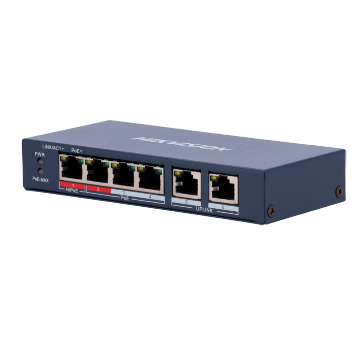 HIKVISION DS-3E0106HP-E — Switch PoE Hikvision | AVS Domotec