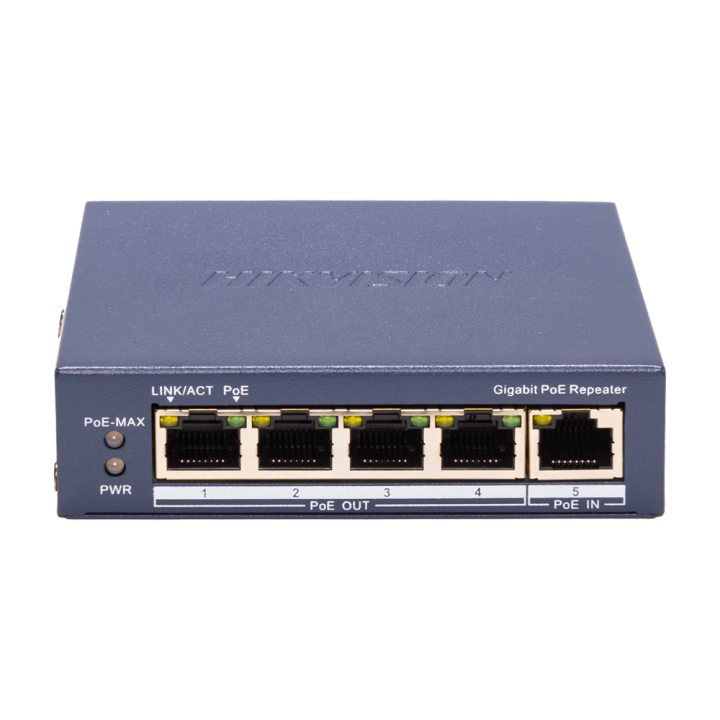 HIKVISION DS-3E0505P-E/R — Commutateur prolongateur POE d'intérieur Hi