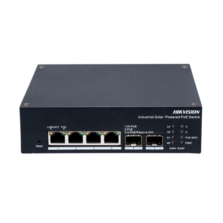 HIKVISION DS-3T1506HP-EI-UPS — Commutateur PoE industriel pour install